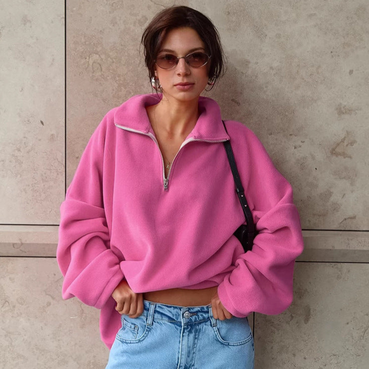 European And American Fashion Women's Wear Lamb Wool Tops