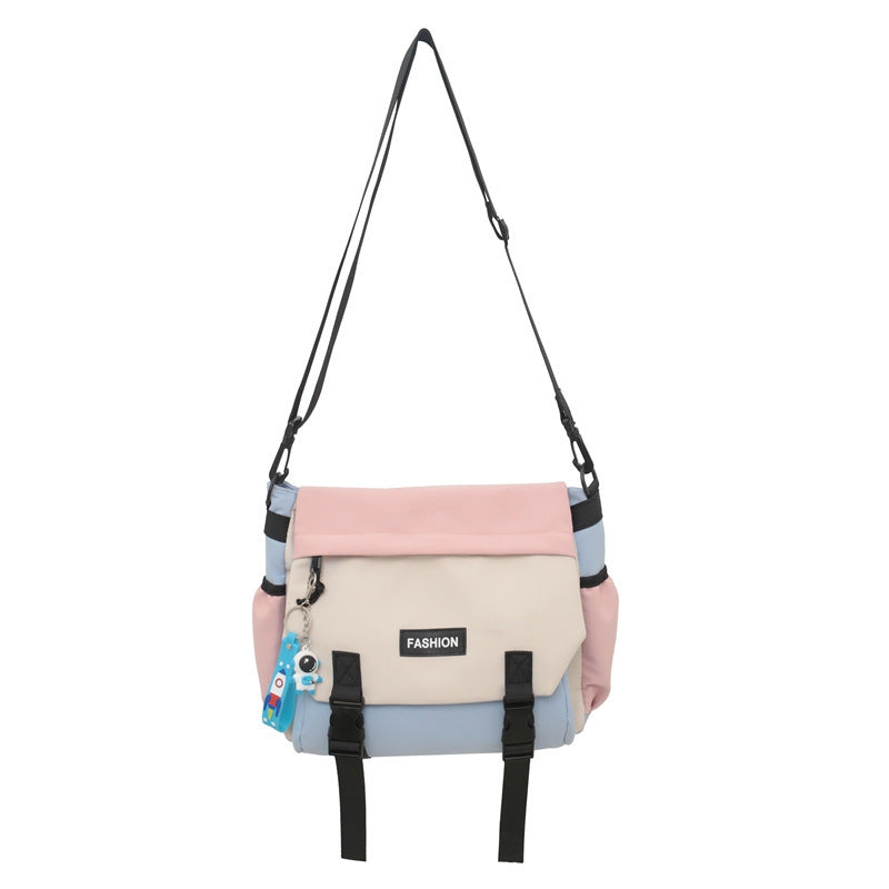 Borsa a tracolla giapponese casual da donna, neutra e di grande capacità