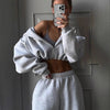 Long Sleeve Sports And Leisure Sweater Suit Two-piece Set