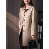 British Elegant Trench Mid-length Straight Coat