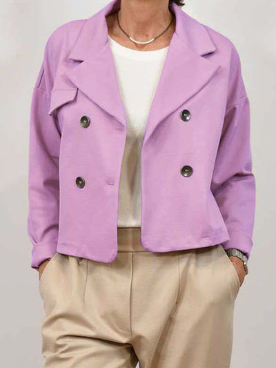 Jacket Women's Casual Temperament Women's Clothing High-end Sense Short Double-breasted Small Suit