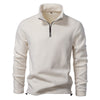 Men's Autumn And Winter New Stand Collar Half Zip Long-sleeved Sweater