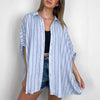 Camicia casual a righe a vestibilità ampia