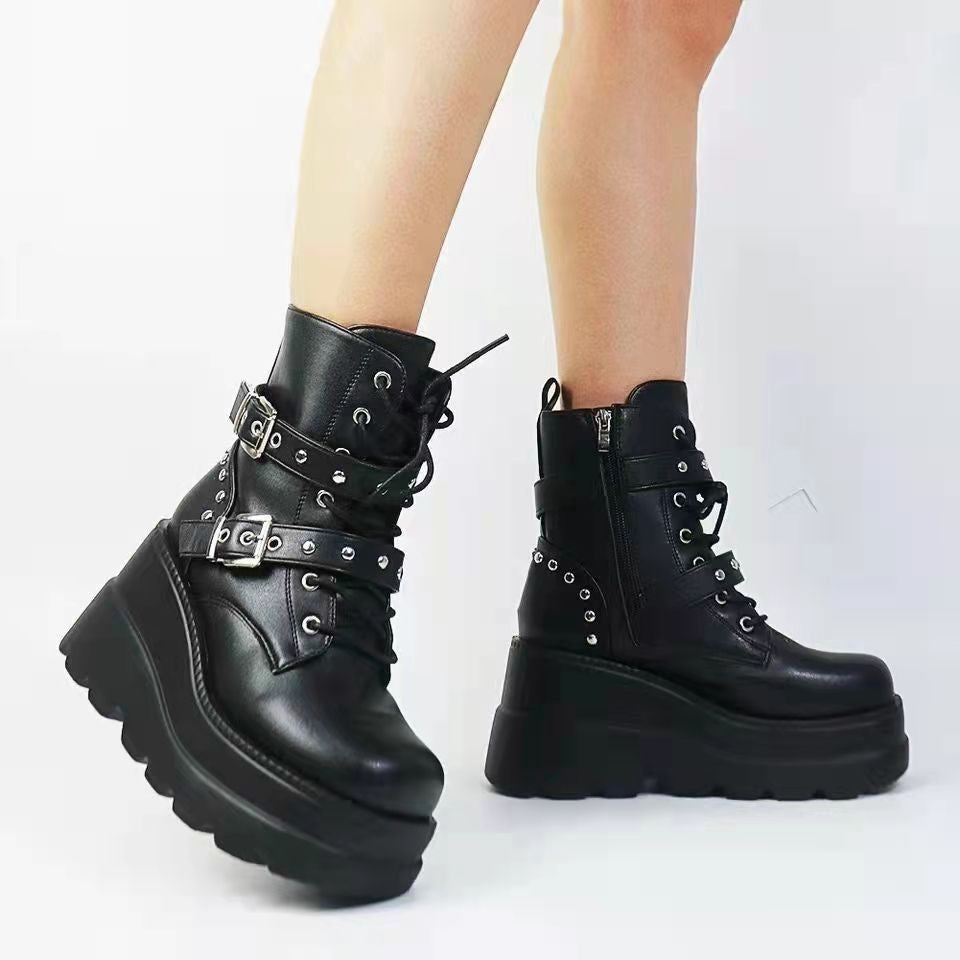 Thick Bottom Plus Size Short Boots Women