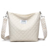 Fashion Quilted Shoulder Diamond Lattice Letter Label Large-capacity Crossbody Bag