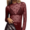 See-through Lace Top Mesh Multi-color