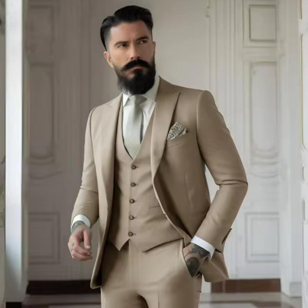 Completo da Uomo Slim Fit Tinta Unita