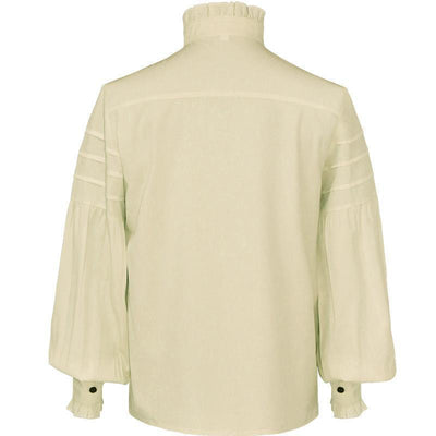 European Medieval Samurai Scarf Lantern Sleeve Shirt