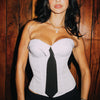 Y2k Bandeau Top With Faux-tied Design Ins Fashion Solid Color Vest For Women Clothing