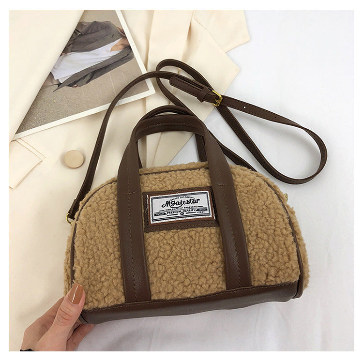 Women's Lamb Wool New All-match Messenger Bag