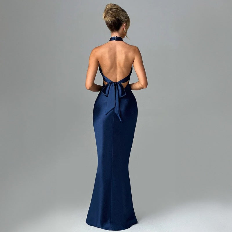 Abito estivo elegante senza maniche e senza schienale