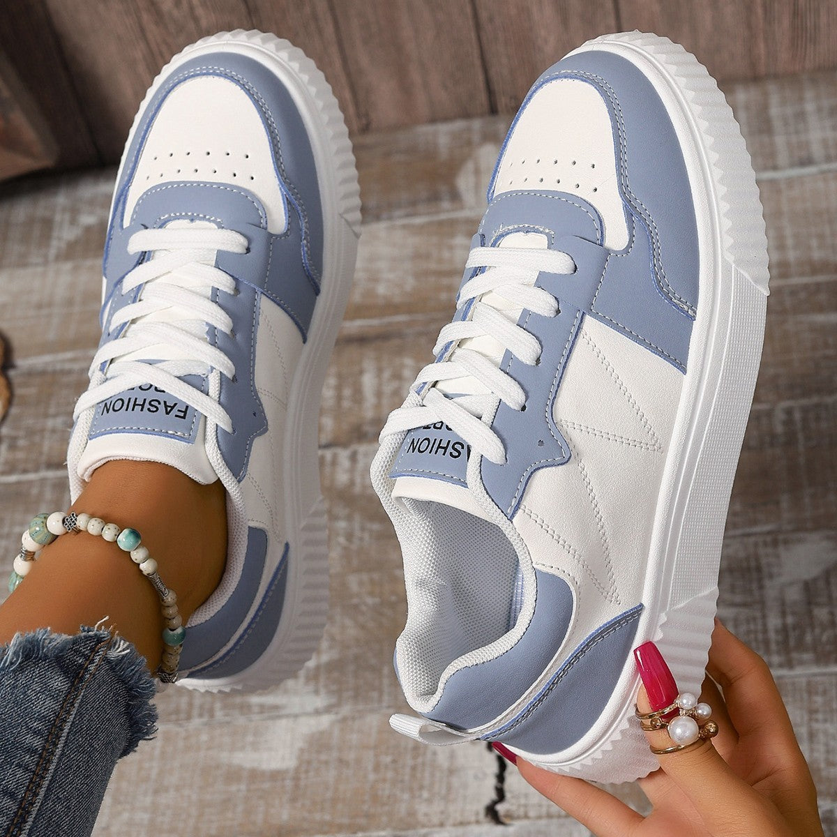 Thick Bottom Lightweight Student Casual Sports Skate Shoes