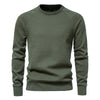 Autumn And Winter New Cotton Men's Sweater Pullover Solid Color Raglan Sleeve Sweater