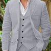 Abito in Lino Uomo Business Casual Abito da Sposo Banchetto