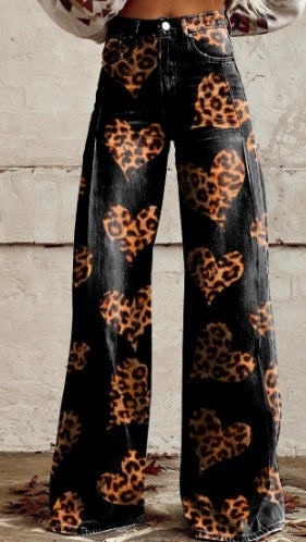 3D Digital Printed Women's Imitation Jeans