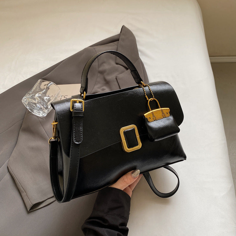 Women's Fashion Messenger Bag Double-layer All Match With Zipper