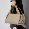Female Solid Color Retro Texture Top Layer Cowhide Messenger Bag