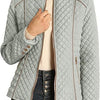 Women's Stand Collar Lightweight Quilted Padded Zip Jacket