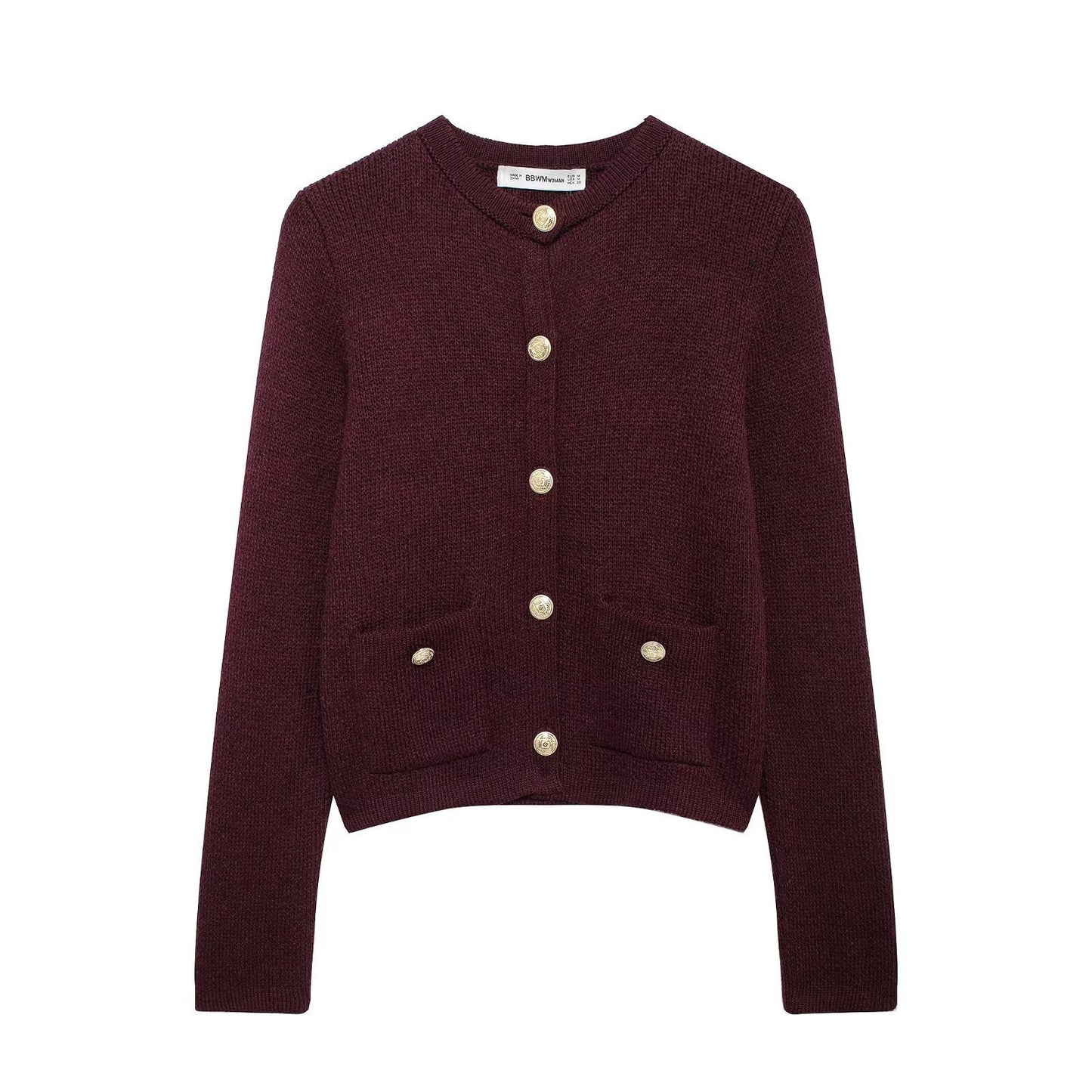 Maglieria da donna girocollo tinta unita pullover ampio per il tempo libero