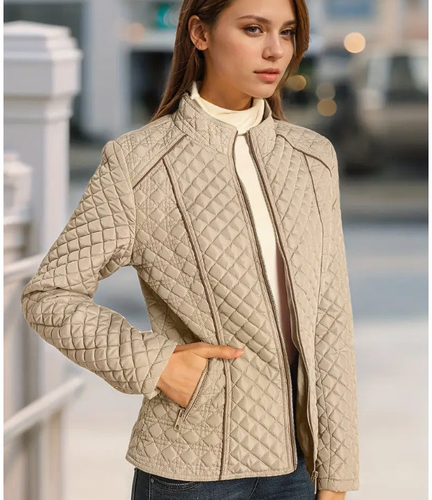 Women's Autumn And Winter Warm Lightweight Jacket With Pockets