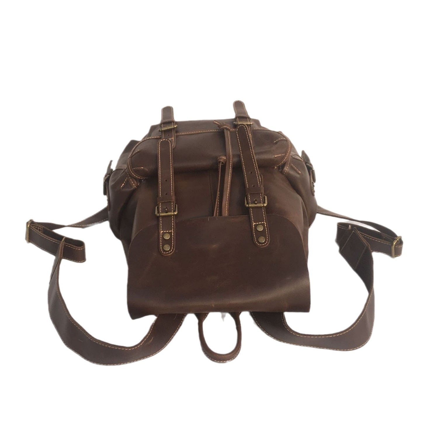 Men's Real-leather Bag Top Layer Leather Backpackage