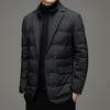 Winter Men's Cold-proof Down Jacket Coat Suit Scarf Collar