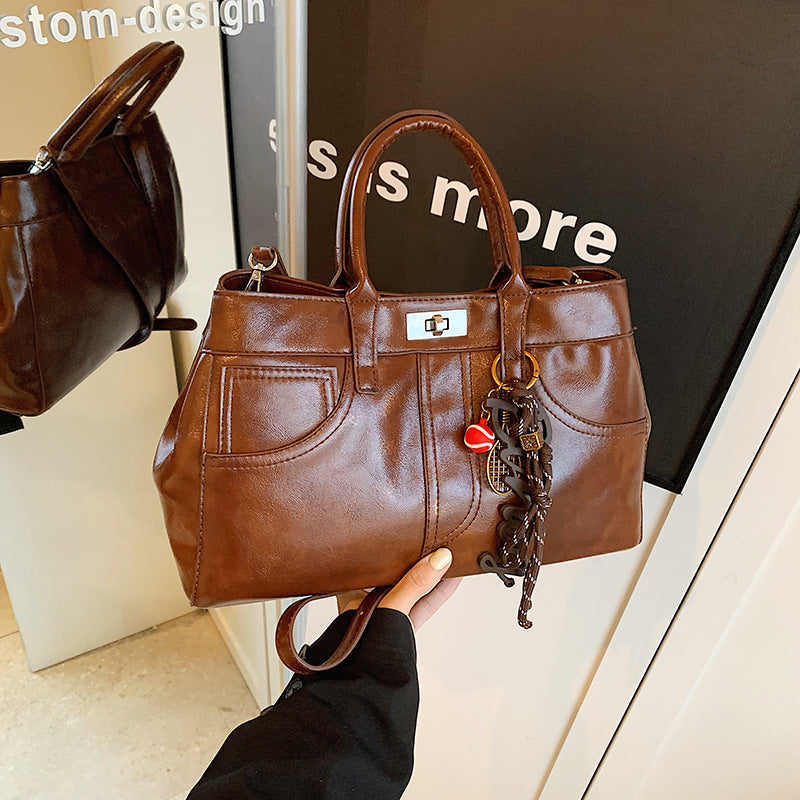 Borsa a tracolla retrò da donna di grande capacità