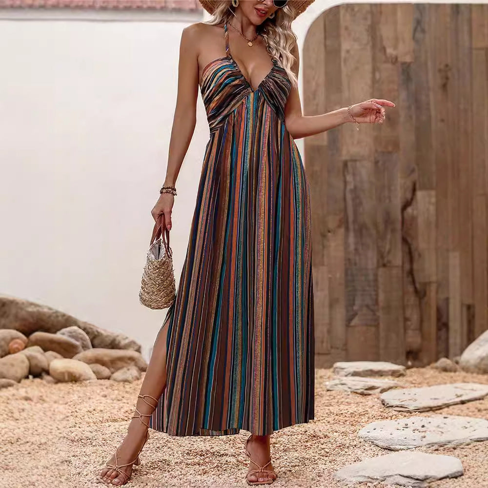 Women's Fashion Casual Printing Sling Dress