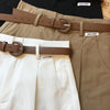 Pantaloni ampi da donna a vita alta, casual e versatili, in stile workwear