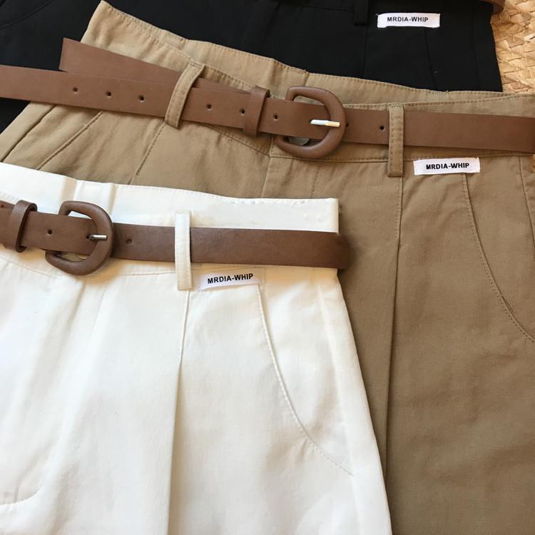 Pantaloni ampi da donna a vita alta, casual e versatili, in stile workwear