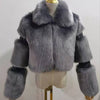 Women's Fur Stitching Lapel Artificial Fur Coat