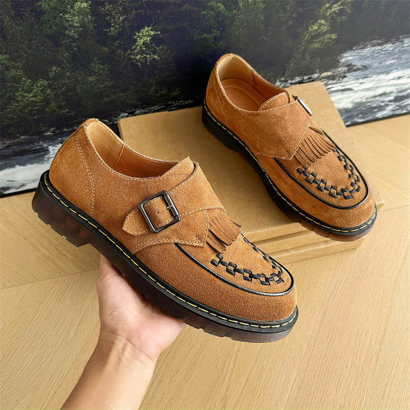 Fashion Tassel Woven Men's Round Shoes