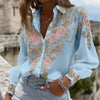 Camicia da donna semplice con colletto alla moda e casual