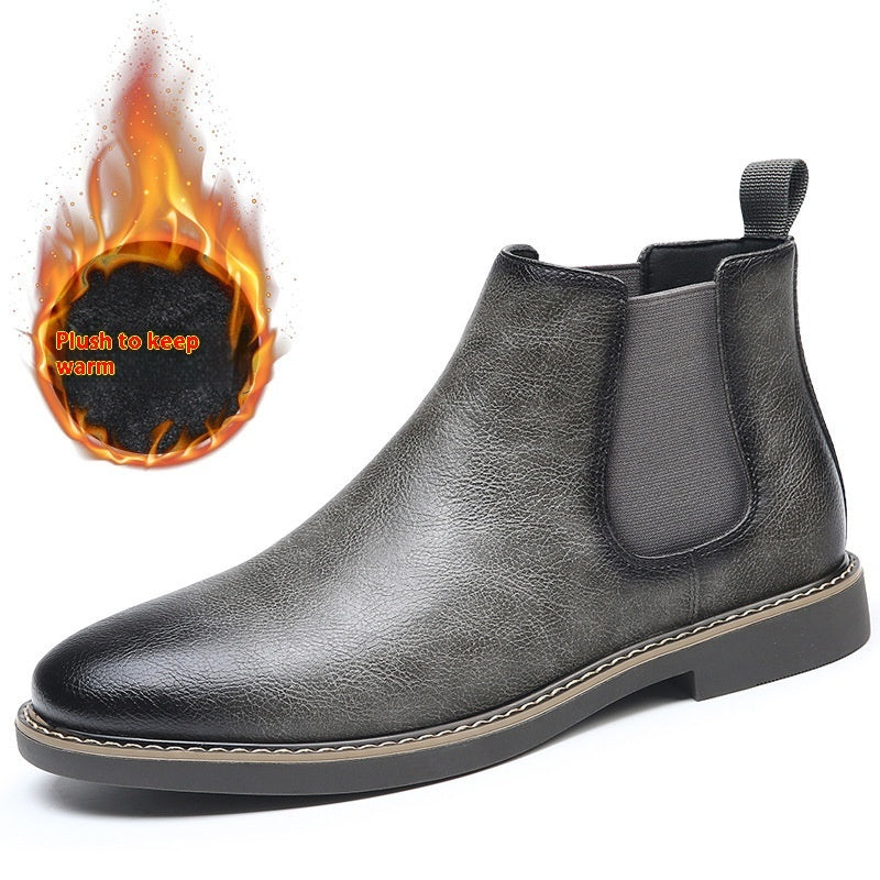 Stivali corti in velluto britannico, stile retrò, in cotone