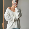 Loose V-neck Mink-like Top Soft And Thickened