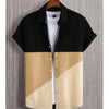 Fashion Trendy Men's Shirt Digital Printing Casual Breathable Stand Collar Short Sleeve