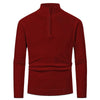 Men's Fashion Half Zipper Polo Sweater Casual Long Sleeve