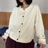 Autumn Crew Neck Baseball Uniform Sweater Coat For Women