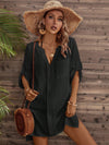 Sleeve Pocket Patched Cover Up Dress,Summer Beac