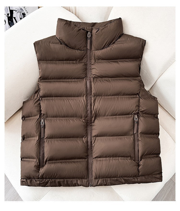 Down Cotton Lightweight Short Vest Autumn And Winter