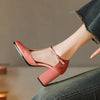 Baotou Hollow Women's Shoes Retro Pointed Mary Jane Shoes