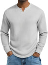 Men's Slim-fit Casual Long-sleeve V-neck Top