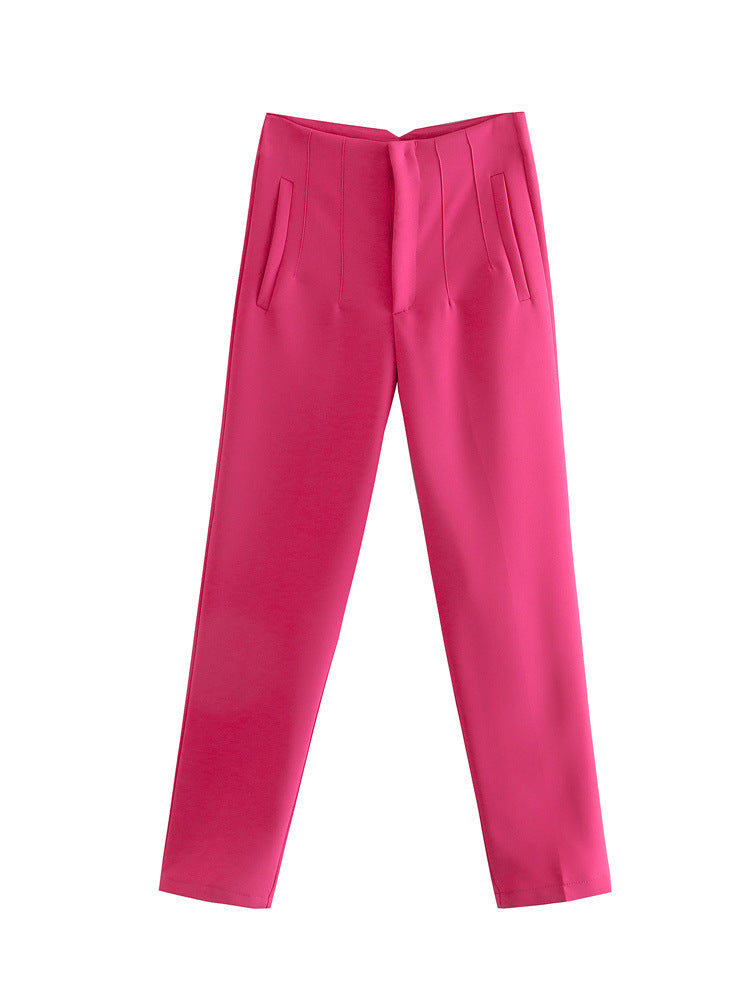Women's Fashion Slim Fit Slimming High-waisted Trousers