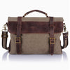 Tote Briefcase Messenger Bag With Crazy Horse Cowhide Vintage