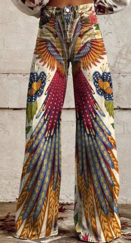 3D Digital Printed Women's Imitation Jeans