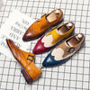 Men's Color-blocking Leather Shoes Fashion Trend