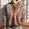 Jacquard Sweater Loose Slimming Long Sleeves Cardigan