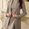 Women's Solid Color Lightly Mature Coat Jumpsuit Skirt Outfit
