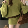 Off-shoulder Loose-fitting Women's Sweater Skirt Casual Knitted Top