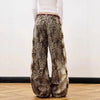 Leopard-Print American-Style Street Denim Jeans For Men